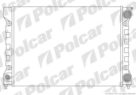 Радіатор VW Golf II 1.6 83-91 Polcar 953408A2