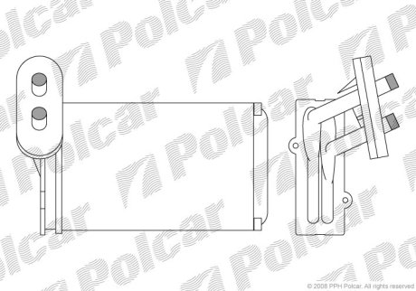 Радиатор печки VW Golf/Jetta/Passat -93 Polcar 9534N8A1