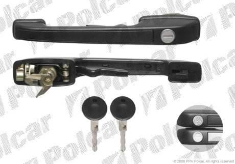 Ручка двери передняя левая VW Golf/Passat 83-88 Polcar 9534Z-41