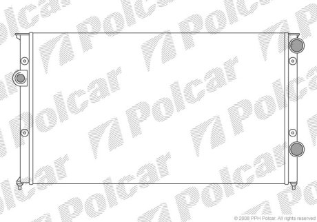 Радіатор охолодження VW Passat 1.9D (B3) 91-93 Polcar 954608A7