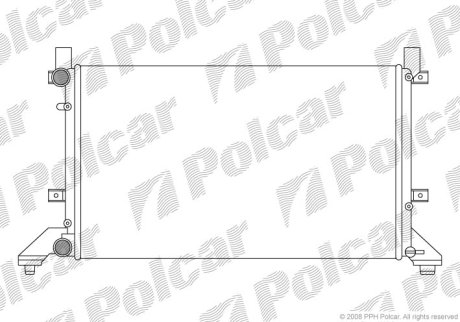 Радиатор двигателя VW LT II 2.5 TDI 07/96- Polcar 957108B1