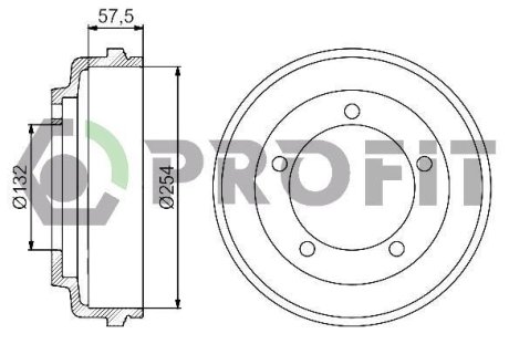 Барабан гальмівний PROFIT 5020-0029