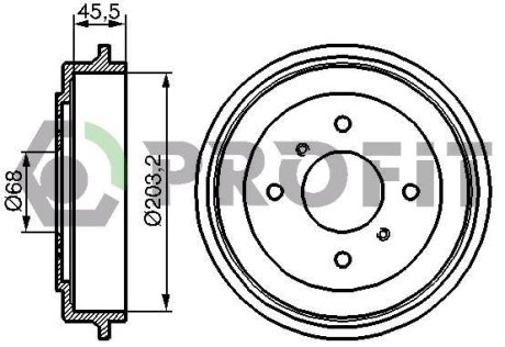 Барабан гальмівний PROFIT 5020-0059