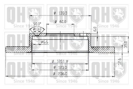 Тормозные диски QUINTON HAZELL BDC3388