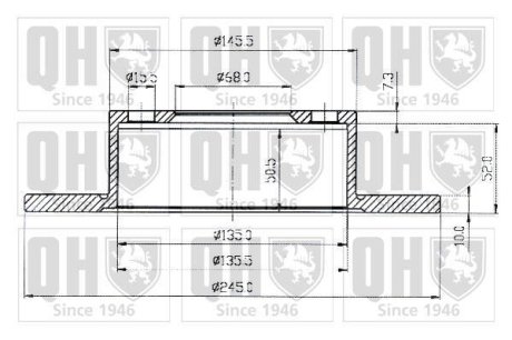 Тормозные диски QUINTON HAZELL BDC3589