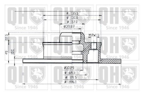 Тормозные диски QUINTON HAZELL BDC3712