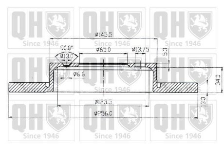 Гальмiвнi диски QUINTON HAZELL BDC3713