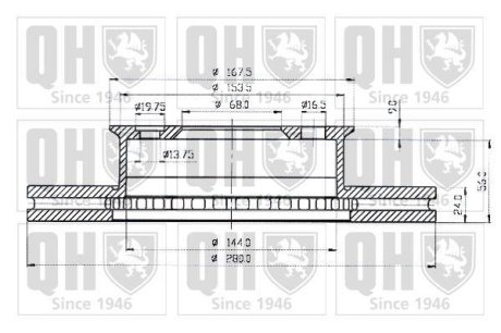 Гальмівні диски QUINTON HAZELL BDC3787