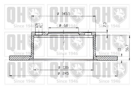 Тормозные диски QUINTON HAZELL BDC3929