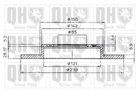 Тормозные диски QUINTON HAZELL BDC4763