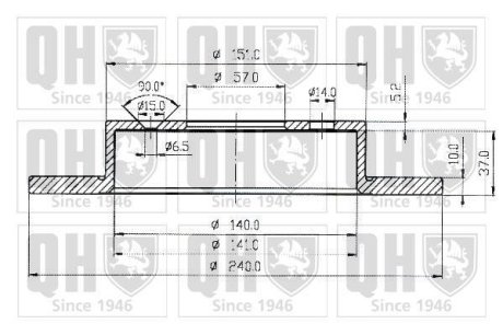 Гальмівні диски QUINTON HAZELL BDC4815