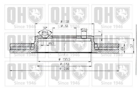 Гальмівні диски QUINTON HAZELL BDC5143