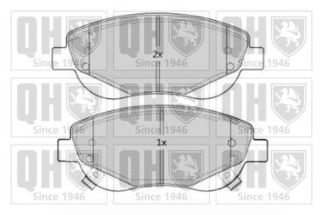 Тормозные колодки дисковые QUINTON HAZELL BP1683