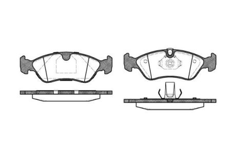 Тормозные колодки диск.Opel Astra F 91-98/Kadett E 87-93/Vectra A/B 88-03 REMSA 0286 50