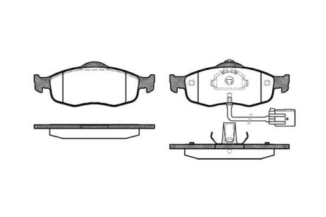 Колодка гальм. диск. FORD MONDEO 93-00, SCORPIO 95-98 передн. (вир-во) REMSA 0432.02