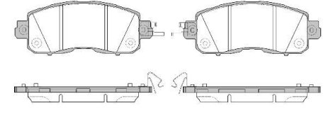 Тормозные колодки дисковые перед. Nissan Leaf, Navara, Pathfinder 11.01- REMSA 1517.04