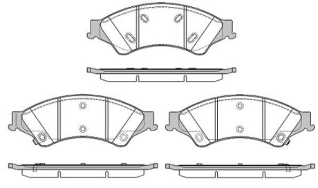 Гальмівні колодки перед. дискові Ford Renger -2.0D-3.2D 04.11- REMSA 1524.02