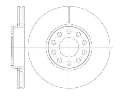 Диск гальмівний SKODA SUPERB (3U4) (02/02-06/08) передн. (вир-во) REMSA 61227.10