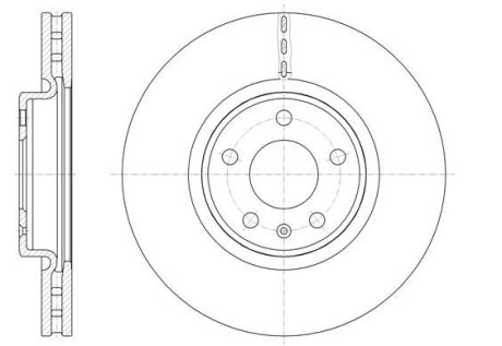 Диск тормозной передний Audi A4, A5, A6, 1,8-3,2, 09- REMSA 61543 10