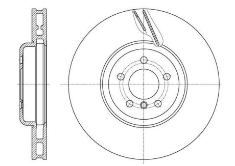 BMW Диск гальмівний передній прав. 5/F10, 7/F02 REMSA 61598.11