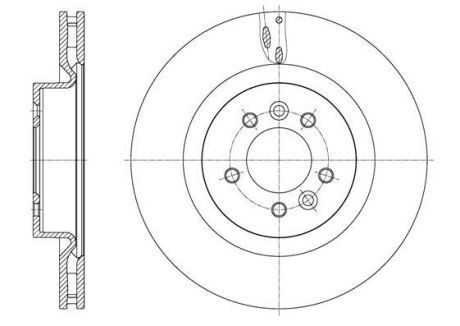 Диск гальм. передн. LANDROVER Range Rover sport 05- REMSA 61613.10