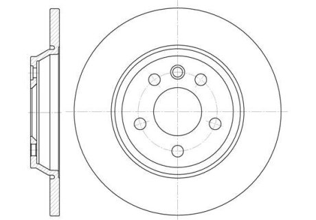 Диск гальмівний задн. VW T4, Sharan 00- SEAT FORD (294*13,5) REMSA 6659.00