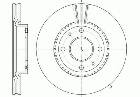 Диск гальмівний HYUNDAI SONATA IV передн., вент. (вир-во) REMSA 6668.10