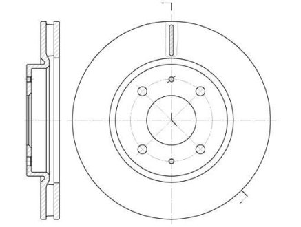 Диск гальмівний MITSUBISHI GALANT VI 2.0-2.5 96-04, LANCER 1.3-2.0 03 - передн. (вир-во) REMSA 6890.10