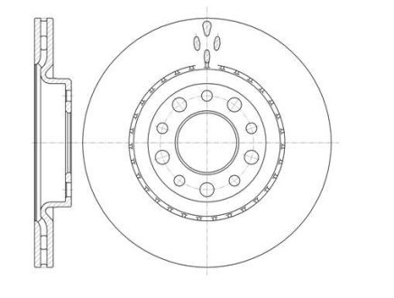 ALFA ROMEO Гальмівний диск зад. 159 (939) 1.8 TBi (939.AXN1B) 09-12 REMSA 6966.10