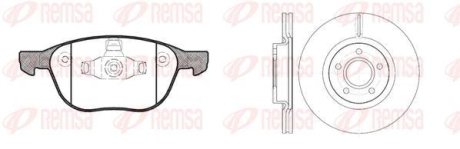 Комплект: 2 диска+ 4 колодки гальмівних REMSA 81082.01