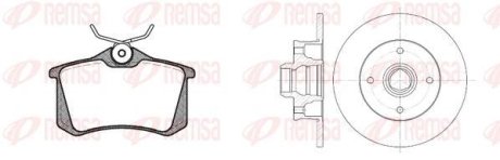 Комплект гальмівний задн. SEAT CORDOBA, TOLEDO 01/91-10/99, VW GOLF 08/91-09/97 (вир-во) REMSA 8263.02