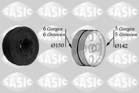 Шкив коленвала SASIC 9001810