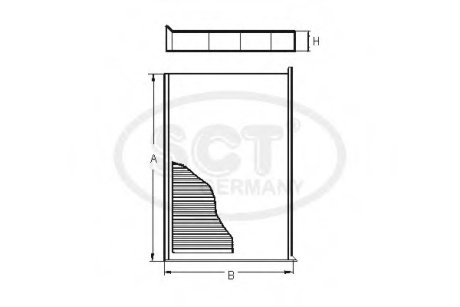 Фільтр салону Mitsubishi Lancer 1.5-2.0 (08-)/Outlander 2.0-3.0 (06-)/ASX 1.6-2.0 (10-)/Citroen C4 1.6 (12-) SCT SCT Germany SA 1217