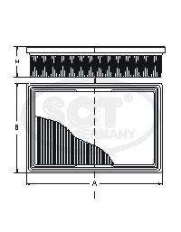 Фільтр повітряний Audi A1 (8X)/A3 (8P)/A3 (8VA/8VS/8V7)/Q2 (GA)/Q3 (8U) (SB 2381) SCT SCT Germany SB2381