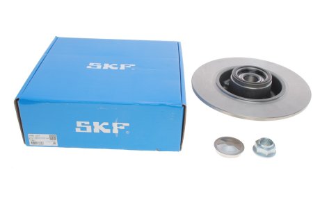 Диск тормозной (задний) Renault Megane 08- (260x8) (+ABS) (с подшипником) (полн.) SKF VKBD 1027