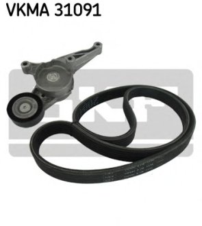 Роликовый модуль натяжителя ремня (ролик, ремень) SKF VKMA 31091