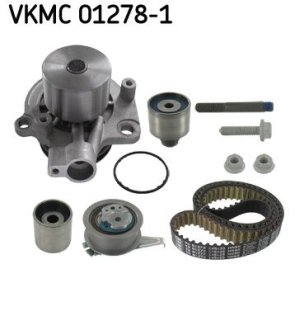 Комплект ГРМ + помпа Audi A3/A4/A5/A6/Q3/VW Caddy/T6 2.0TDI 15-/Golf VII 1.6TDI/2.0TDI 12- (25x145z) SKF VKMC 01278-1