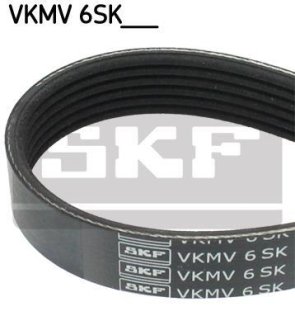 Ремінь П-клиновий 6EPK1090 (Elastic) CITROEN C4 1.6HDi 05- SKF VKMV 6SK1090