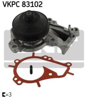 Помпа воды Citroen C1/C3/C4 Cactus/Peugeot 208/308 1.0/1.2VTi 12-/Opel Corsa 19- SKF VKPC 83102