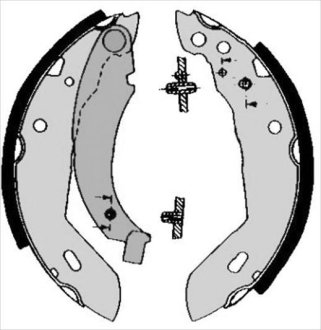 Гальмівні колодки барабанні STARLINE BC 04480