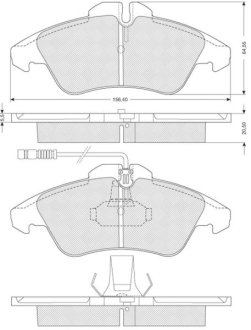 Гальмівні колодки SPRINTER STARLINE BD S054