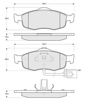 Тормозные колодки дисковые STARLINE BD S105