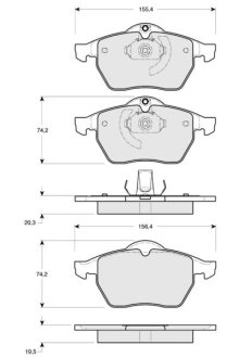 Тормозные колодки дисковые STARLINE BD S122