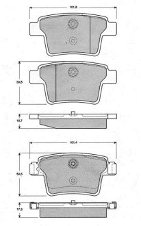 Гальмівні колодки дискові STARLINE BD S142