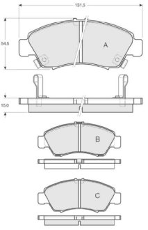 Тормозные колодки дисковые STARLINE BD S151