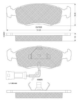 Тормозные колодки дисковые STARLINE BD S157