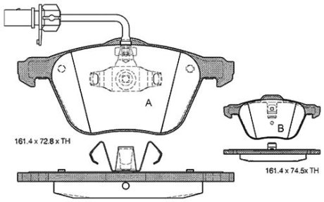 Гальмівні колодки дискові STARLINE BD S312 (фото 1)