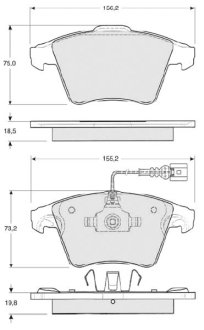 Гальмівні колодки дискові STARLINE BD S325