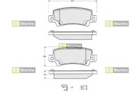 Гальмівні колодки дискові STARLINE BD S327