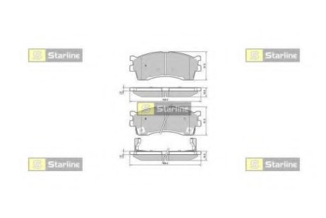 Гальмівні колодки дискові STARLINE BD S401